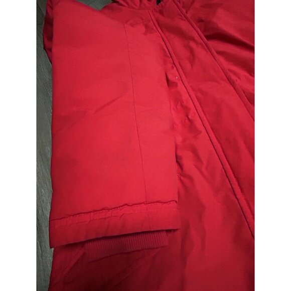 Adidas Neo Woman’s Down Parka Coat Red Small Warm Ski Jacket READ - Picture 6 of 14
